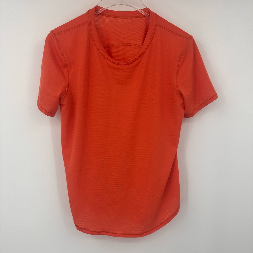 Lululemon Orange T Shirt Womens 8 Running Activewear Yoga Gym | I270